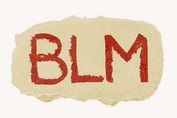 BLM word, torn craft paper | Free PSD - rawpixel