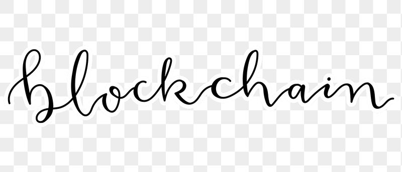Blockchain png word sticker typography, | Free PNG - rawpixel