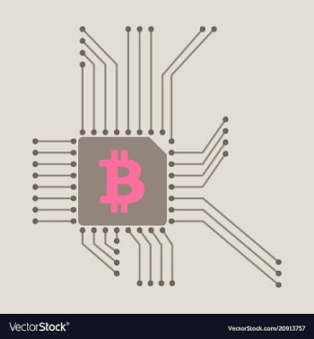 Blockchain system and network concept finance vector image