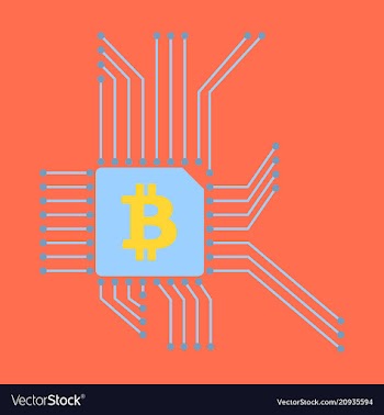 Blockchain system and network concept finance vector image
