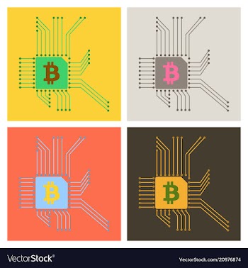 Blockchain system and network concept finance vector image
