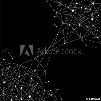 Blockchain technology futuristic abstract vector background with blockchain peer to peer network