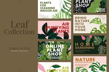 Blog banner template vector botanical… | Free stock illustration | High Resolution graphic
