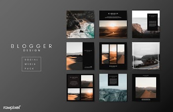 Blog feed template design | Free stock vector - 575194