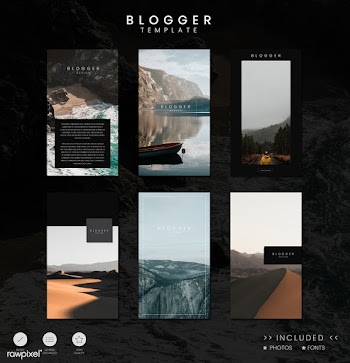 Blog feed template design | Free stock vector - 575219