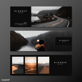 Blog header design templates | Free stock vector - 575174
