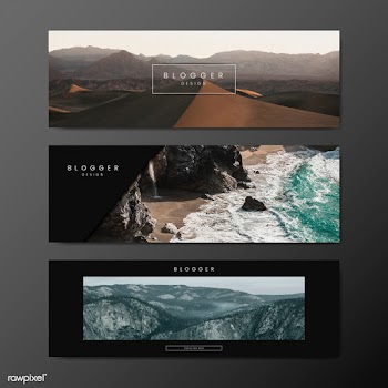 Blog header design templates | Free stock vector - 575233