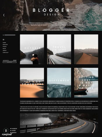Blog main page template | Free stock vector - 575196
