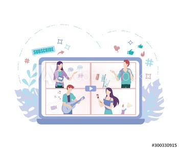 Blogger concept illustration