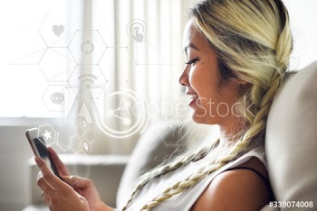 Blonde Asian girl