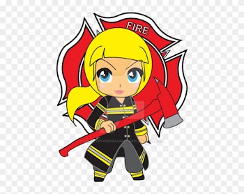 Blonde Girl Firefighter Chibi On Deviantart Png Girl - Firefighter Girl Cartoon