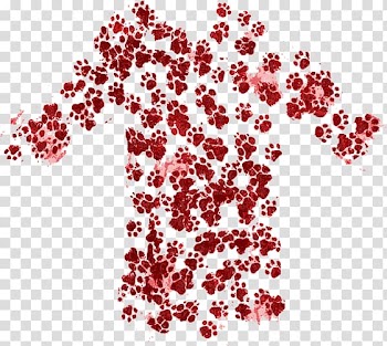 Blood Clothing Halloween, Blood footprints clothes transparent background PNG clipart