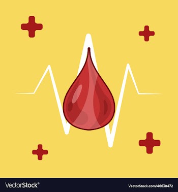 blood drop in cartoon style