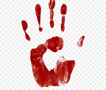 Blood Hand Clip art - Blood fingerprints 