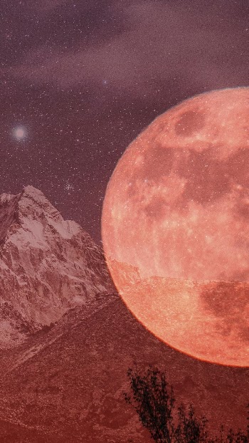 Blood moon iPhone wallpaper, dark | Free Photo - rawpixel