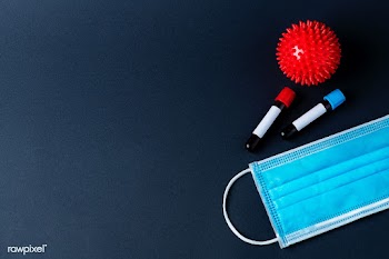 Blood test tubes by a face mask | Free  photo - 2296240