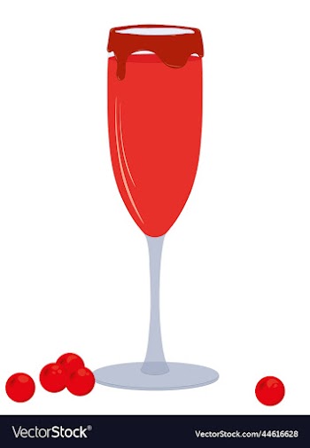 bloody berry cocktail in high glass