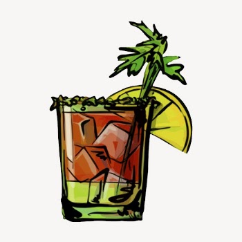 Bloody mary cocktail collage element, | Free PSD - rawpixel