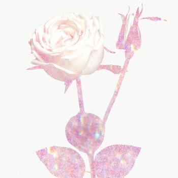 Blooming glittery pink rose design element | Free  transparent png - 2337650