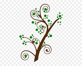 Blooming Tree Branch Svg Clip Arts 444 X 599 Px - Tree Branches With Leaves Clipart