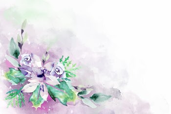 Blooming watercolor flowers for background design Free Vector