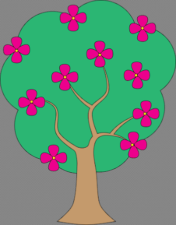 Bloosoming apple tree svg black and white download - RR collections