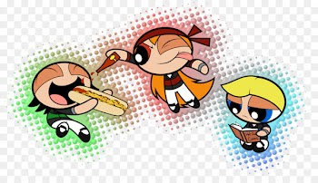 Blossom, Bubbles, and Buttercup Art Blue team - chili comic 