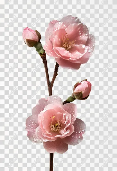 Blossoming Beauty: Ultra HD Rose Pink Plum Flowers