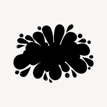 Blot splash silhouette clipart, black | Free Photo - rawpixel