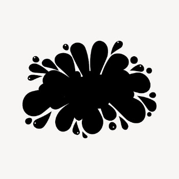 Blot splash silhouette clipart, black | Free Vector - rawpixel