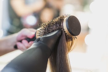 Blowdrying Hair On Round Brush