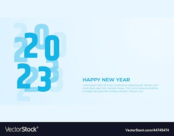 blue 2023 happy new year design