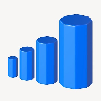 Blue 3D bar graph, business | Free Photo - rawpixel