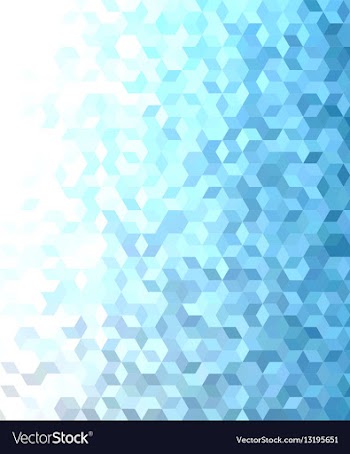 Blue 3d cube mosaic pattern background design vector image