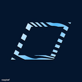 Blue abstract badge template vector | Free stock vector - 538042