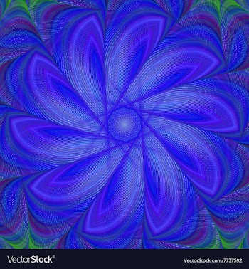 Blue abstract fractal background vector image