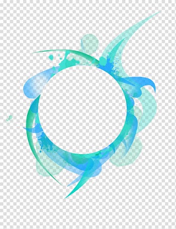 Blue abstract frame , blue water splash illustration transparent background PNG clipart