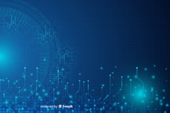 Blue abstract hud technology background Free Vector