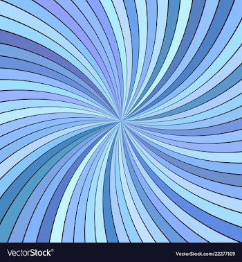 Blue abstract hypnotic spiral ray stripe vector image