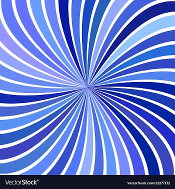 Blue abstract hypnotic swirl stripe background vector image