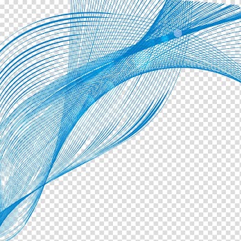 Blue abstract illustration, Line Blue Curve Shape, Blue wavy line curve transparent background PNG clipart