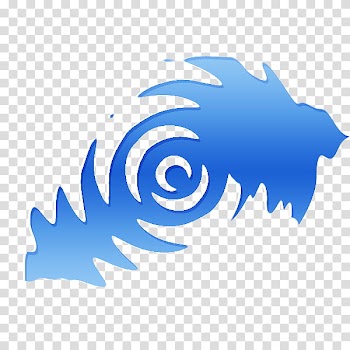 Blue abstract logo transparent background PNG clipart