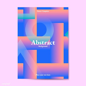 Blue abstract poster | Free stock vector - 581686
