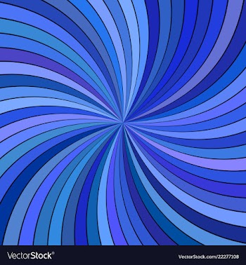Blue abstract psychedelic spiral ray burst stripe vector image