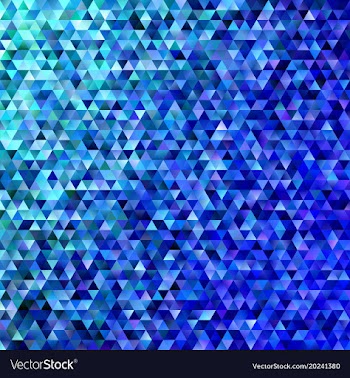 Blue abstract regular triangle tile mosaic vector image