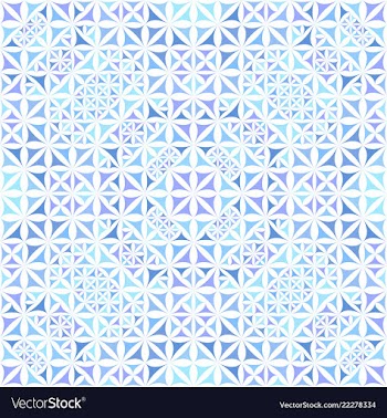 Blue abstract seamless curved shape kaleidoscope vector image