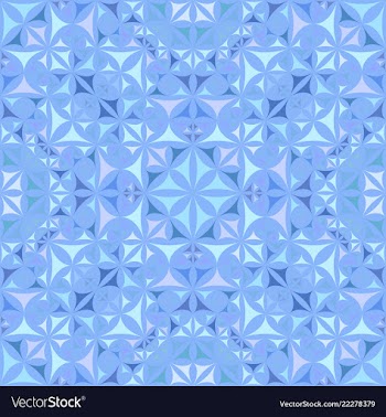 Blue abstract seamless curved triangle mosaic vector image