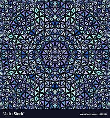 Blue abstract seamless curved triangle mosaic vector image
