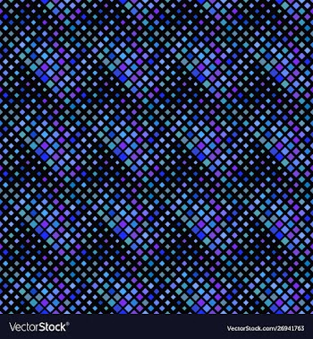 Blue abstract seamless diagonal square pattern vector image