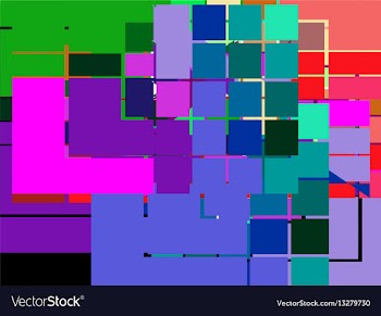Blue abstract square vector image